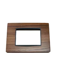 Vimar 20653.34 Klassische 3-Modul-Platte aus Burma-Teakholz